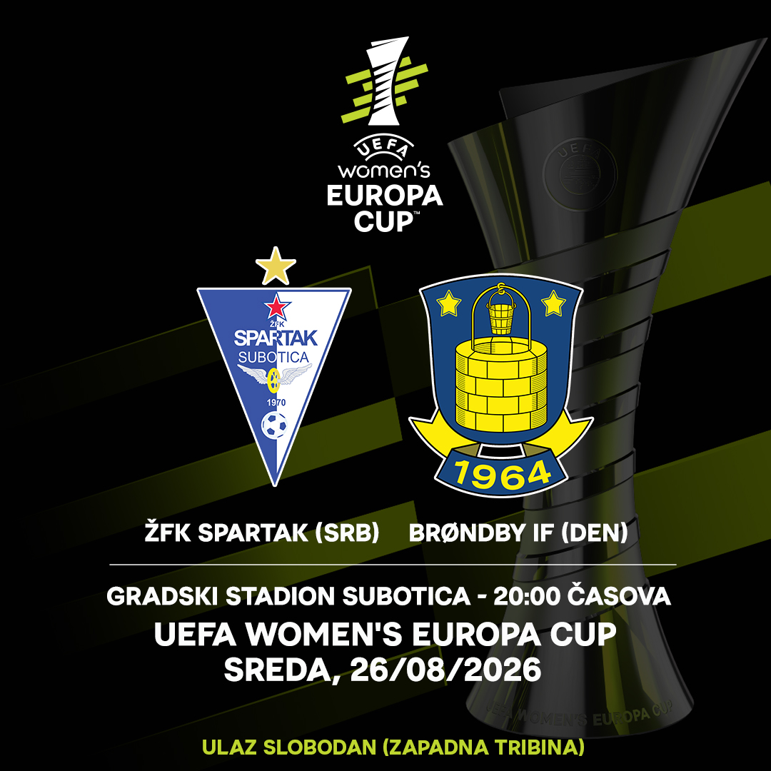 OTVOREN PROCES AKREDITOVANJA | ŽFK Spartak (SRB) - Brøndby IF (DEN)