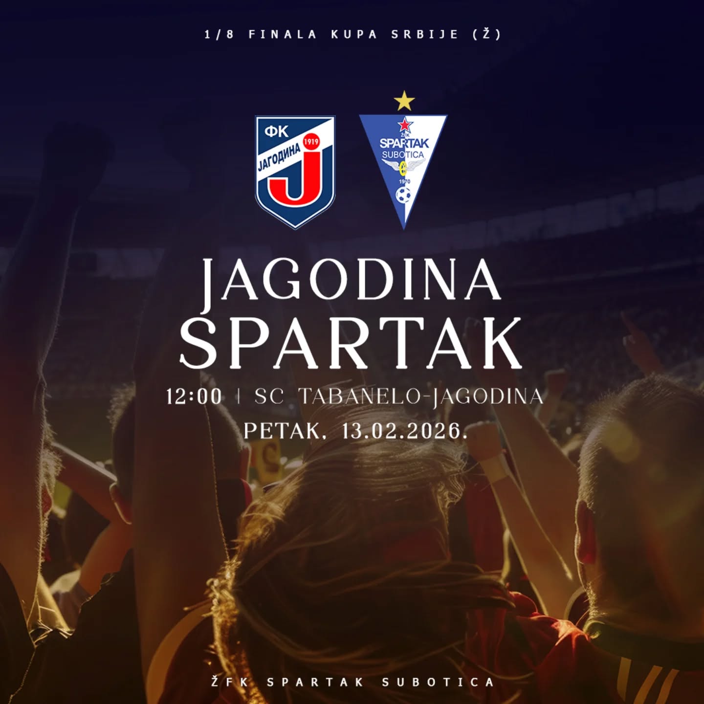 U petak gostujemo ŽFK Jagodina u okviru 1/8 finala Kupa Srbije (ž)